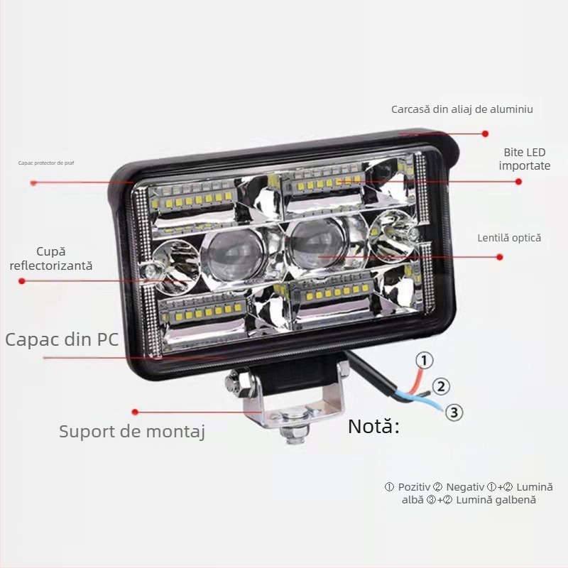 Far de automobil LED (78W, 12-80V, 12000 lm, 6000-6500K)