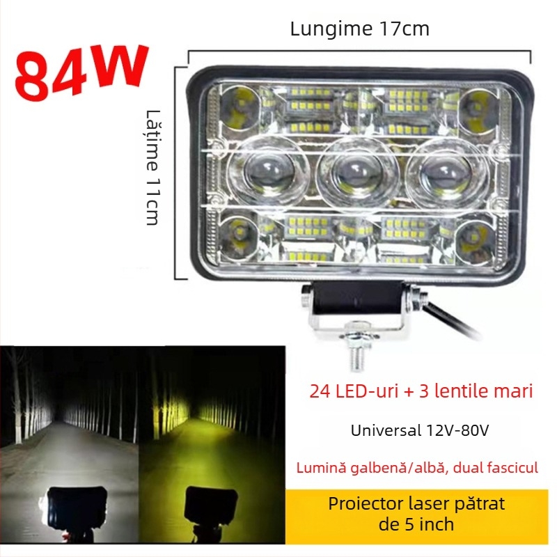 Far de automobil LED (78W, 12-80V, 12000 lm, 6000-6500K)