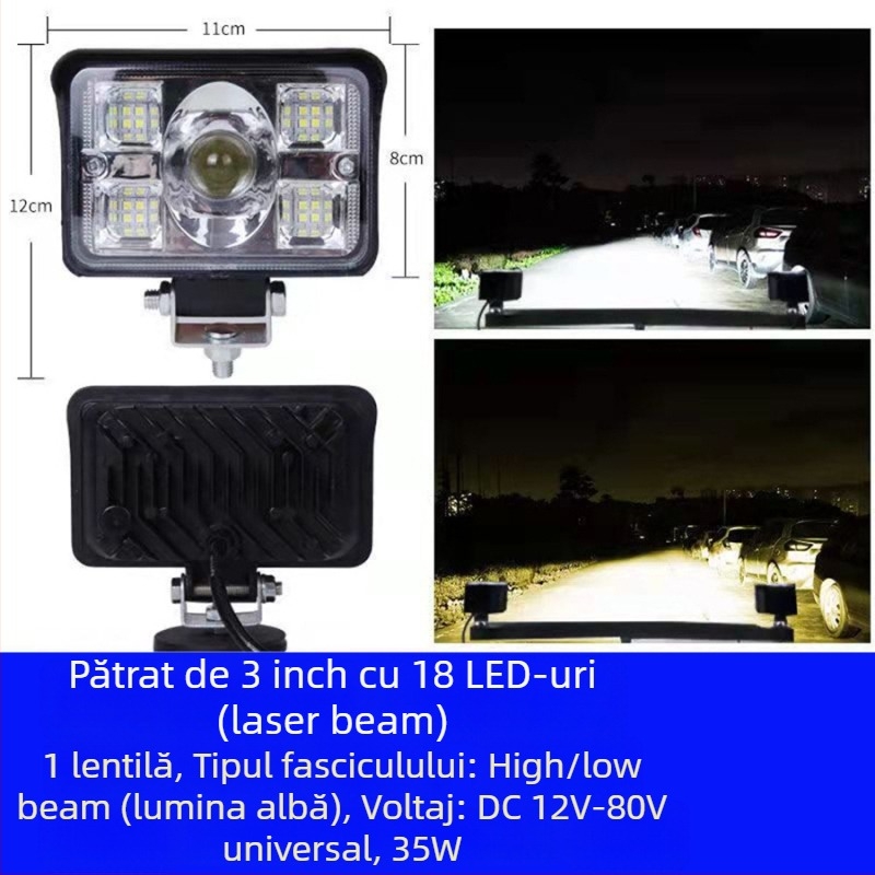 Far de automobil LED (78W, 12-80V, 12000 lm, 6000-6500K)