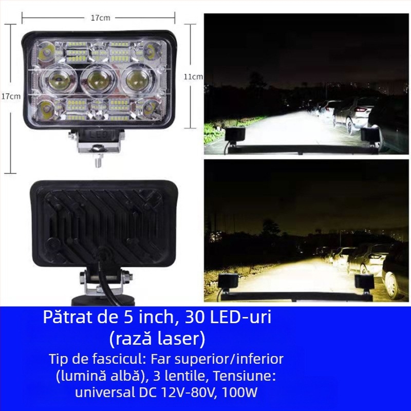 Far de automobil LED (78W, 12-80V, 12000 lm, 6000-6500K)