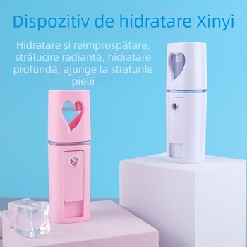 Dispozitiv portabil de hidratare cu pulverizare – pulverizare rece, ceață nano, baterie încorporată 300–500 mAh, timp de pulverizare până la 10 s, treapta 1