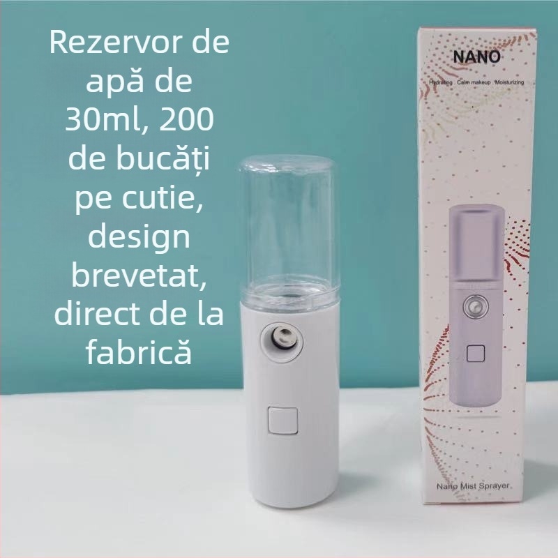 Bangmao L3 USB aparat de abur facial portabil, pulverizare rece – baterie încorporată 100–300mAh, ceață 11–30 s, 1. treaptă, posibilitatea pulverizării alcoolului
