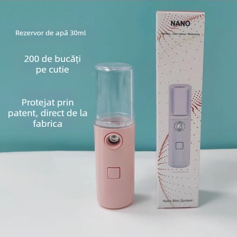 Bangmao L3 USB aparat de abur facial portabil, pulverizare rece – baterie încorporată 100–300mAh, ceață 11–30 s, 1. treaptă, posibilitatea pulverizării alcoolului