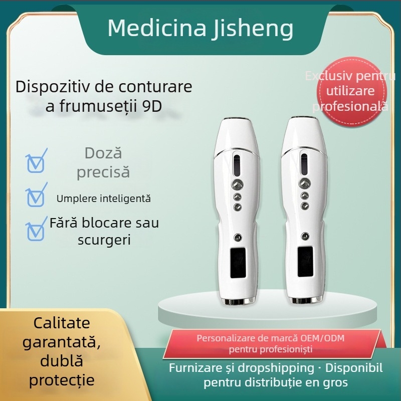 9D pix electric pentru netezirea ridurilor — dispozitiv portabil pentru rejuvenare a pielii, îndepărtarea pistrilor, umplere cuantică, impermeabil IPX5
