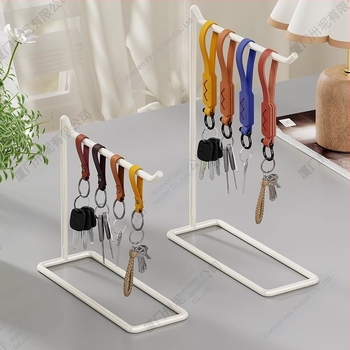 Raft de prezentare pentru bijuterii pe birou, dublu nivel, stil girly, material TPR, organizator pentru cercei și ruj
