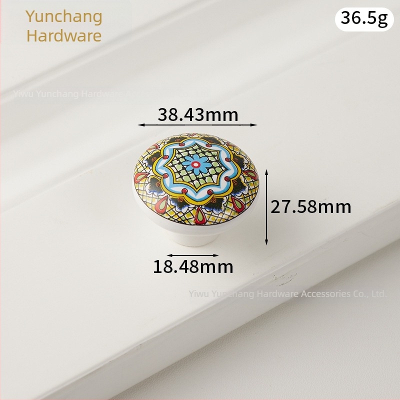 Mâner ceramic rotund pentru dulap, stil Nordic, forjat