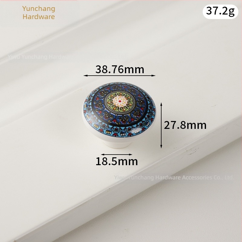 Mâner ceramic rotund pentru dulap, stil Nordic, forjat