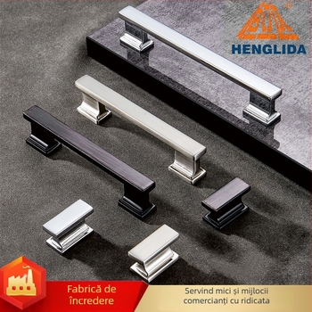 Mâner pentru dulap — aliaj de zinc, model 1609, turnare die cast, stil modern minimalist
