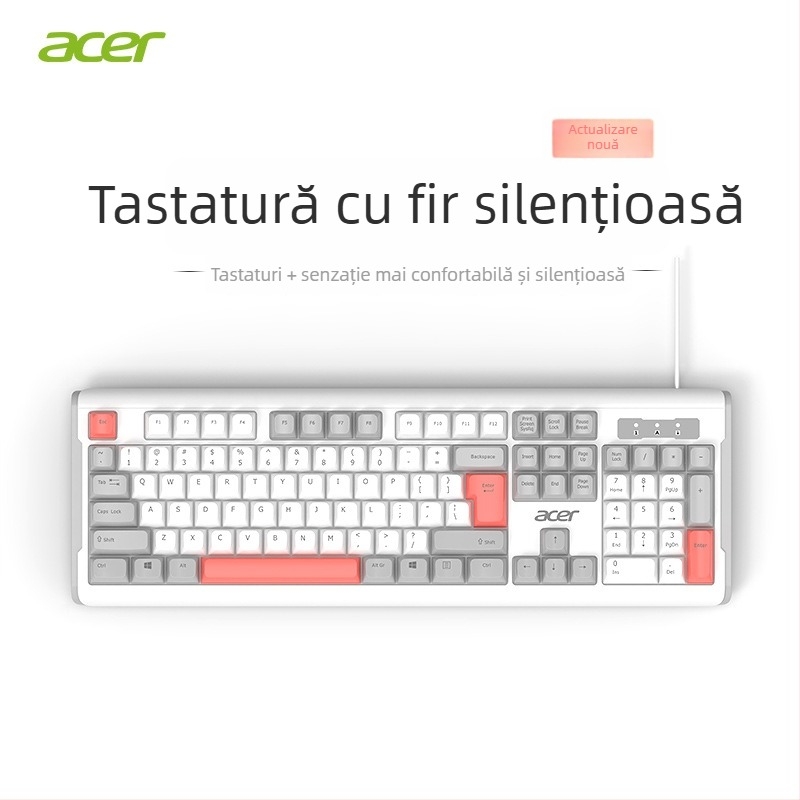 Set tastatură și mouse cu keypad numeric, conexiune USB, utilizare în birou