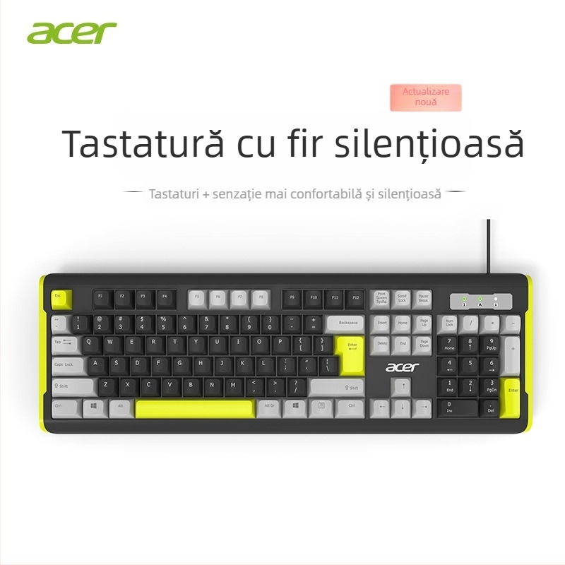 Set tastatură și mouse cu keypad numeric, conexiune USB, utilizare în birou