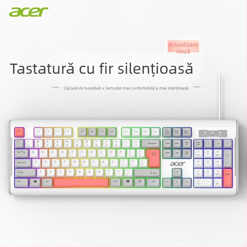 Set tastatură și mouse cu keypad numeric, conexiune USB, utilizare în birou