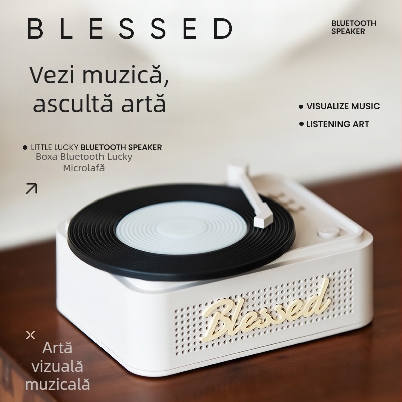 Difuzor Bluetooth cu microfon karaoke încorporat – Bluetooth 5.3, 6W, baterie 1200–2000mAh, interval de frecvențe 20Hz–20kHz, SNR ≥70dB