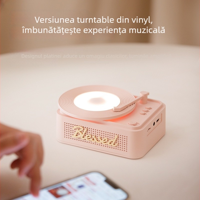 Difuzor Bluetooth cu microfon karaoke încorporat – Bluetooth 5.3, 6W, baterie 1200–2000mAh, interval de frecvențe 20Hz–20kHz, SNR ≥70dB