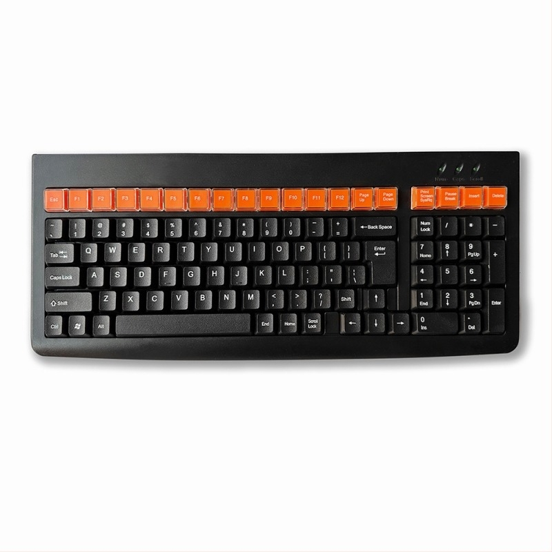 Tastatură pentru casă de marcat, 101 taste, cablată, interfață USB/PS2, ABS plastic, impermeabil