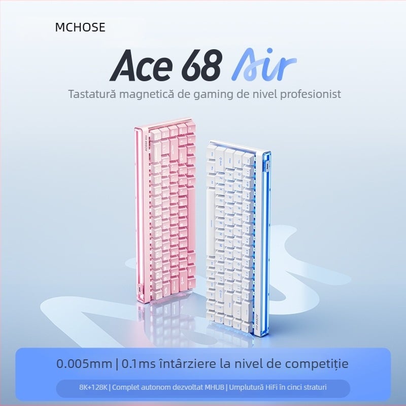 Tastatură gaming cu ax magnetic Taishan, până la 87 taste, conectată prin cablu, iluminare RGB