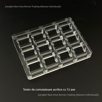 Cadru acrilic pentru testarea switch-urilor Cherry MX, pentru tastatură mecanică — keypad numeric, conectare prin cablu