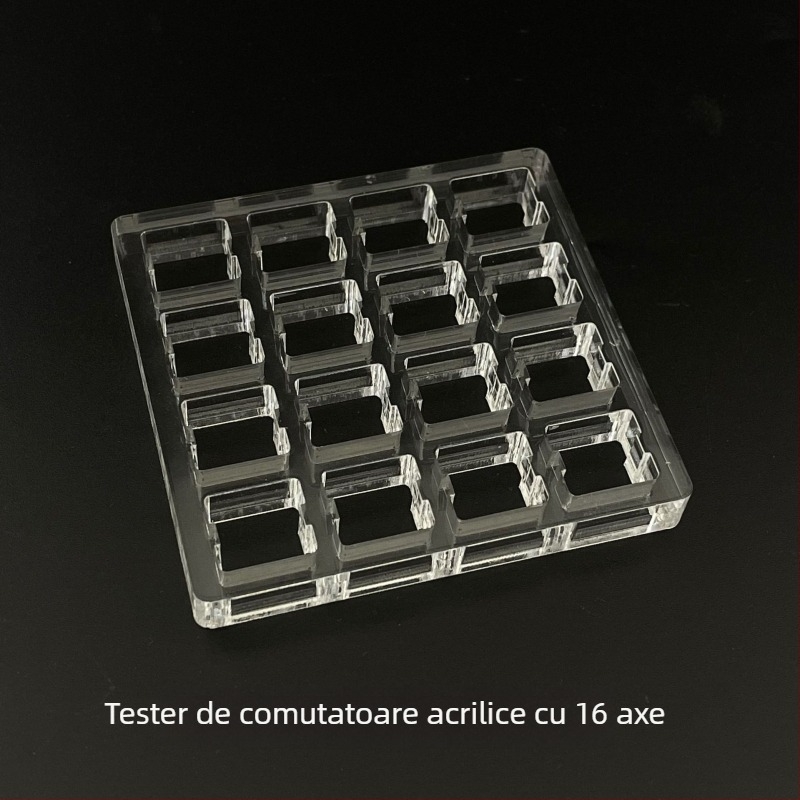 Cadru acrilic pentru testarea switch-urilor Cherry MX, pentru tastatură mecanică — keypad numeric, conectare prin cablu