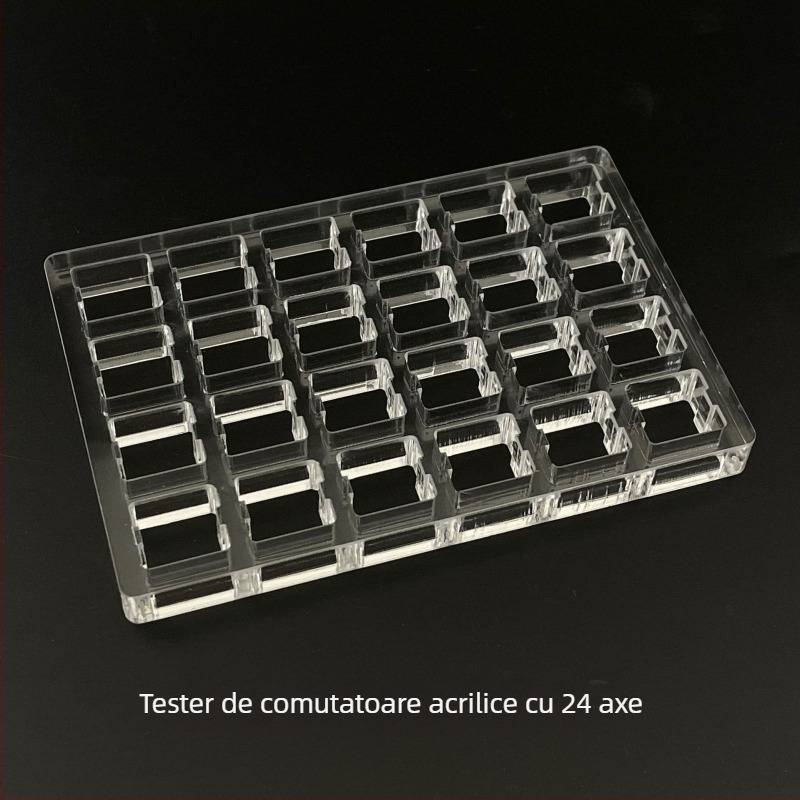 Cadru acrilic pentru testarea switch-urilor Cherry MX, pentru tastatură mecanică — keypad numeric, conectare prin cablu