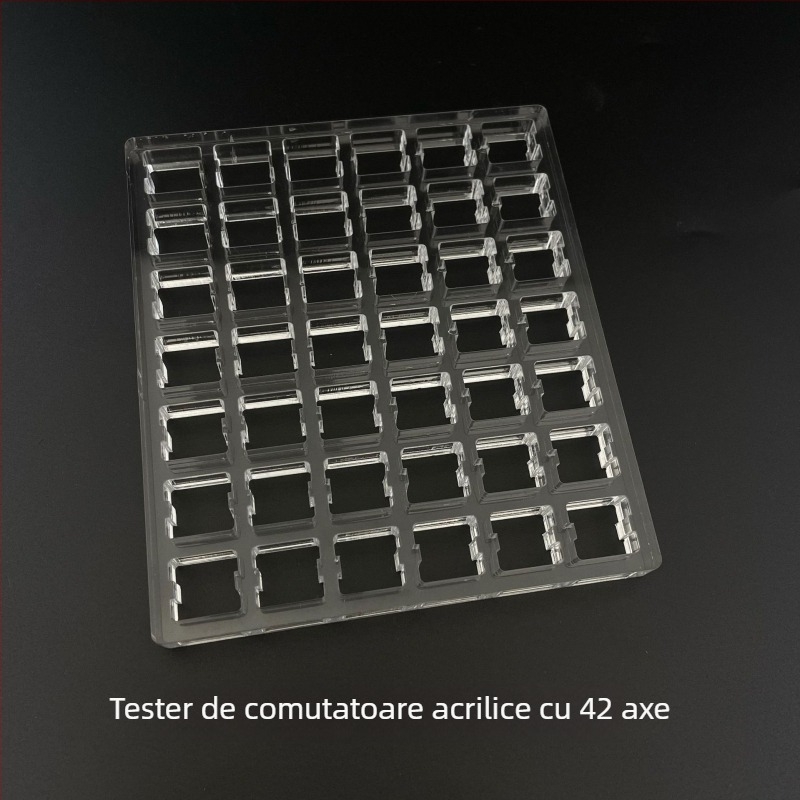 Cadru acrilic pentru testarea switch-urilor Cherry MX, pentru tastatură mecanică — keypad numeric, conectare prin cablu