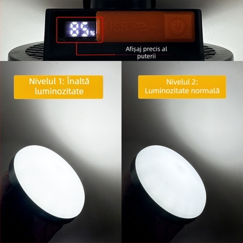 Lumină LED portabilă pentru inspectia bijuteriilor, bază din cristal, 20W, 5V, temperatură de culoare reglabilă 2500K–9900K