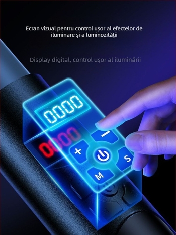 Băț de iluminat RGB pentru fotografie și video, iluminare de umplere portabilă pentru interior, 3 temperaturi de culoare, sub 10W, Huibei
