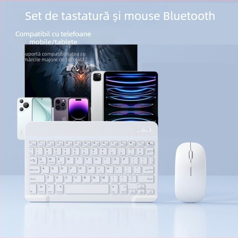 Set de tastatură Bluetooth și mouse fără fir pentru dispozitive Huawei, Xiaomi și Apple