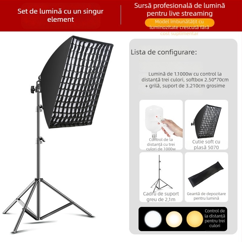 Lumină LED pentru streaming live, portretografie — 10-50W, 220V, Yu Guang, trei temperaturi de culoare