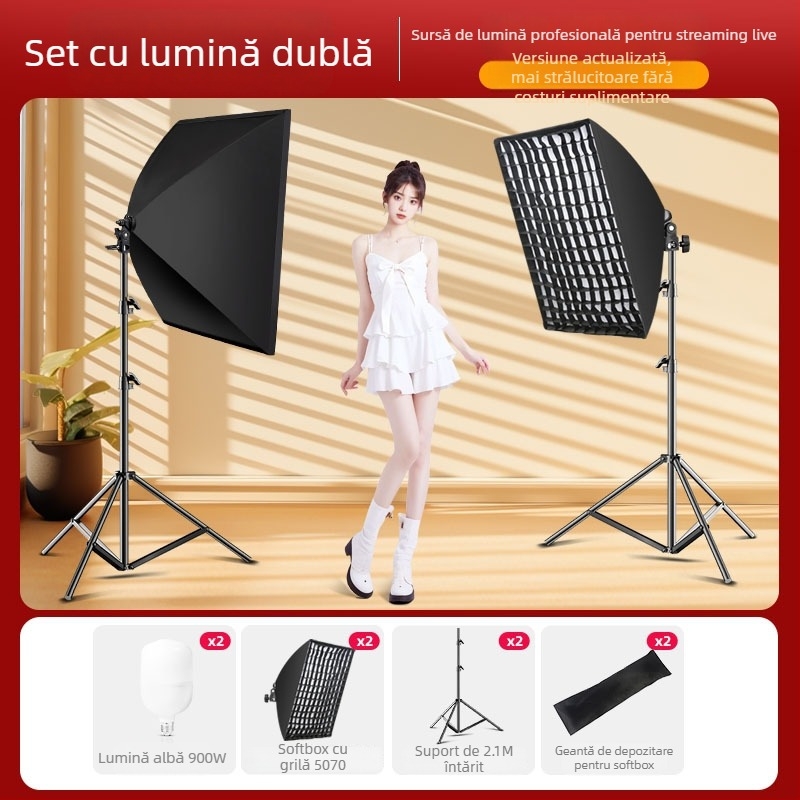 Lumină LED pentru streaming live, portretografie — 10-50W, 220V, Yu Guang, trei temperaturi de culoare