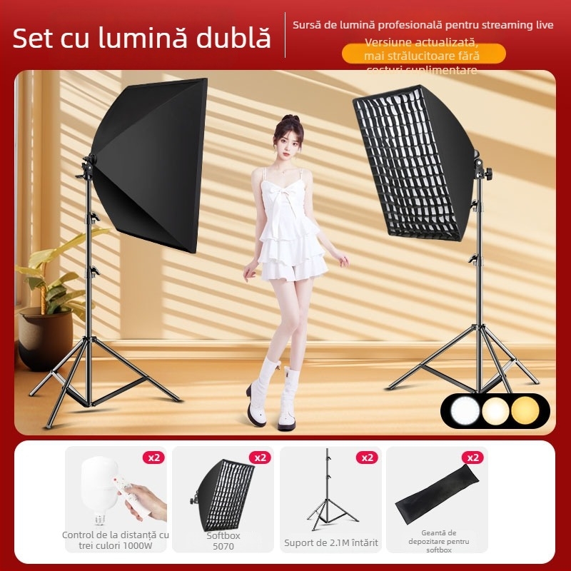 Lumină LED pentru streaming live, portretografie — 10-50W, 220V, Yu Guang, trei temperaturi de culoare