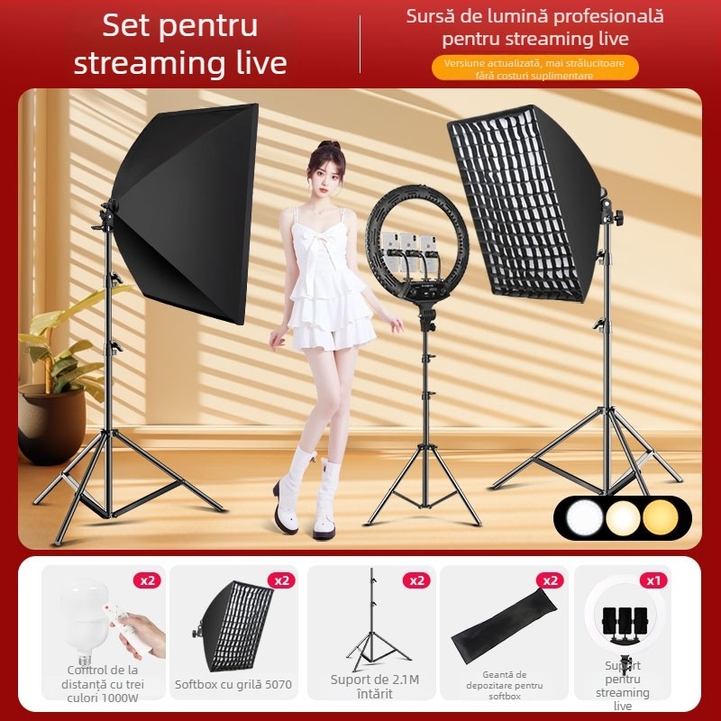 Lumină LED pentru streaming live, portretografie — 10-50W, 220V, Yu Guang, trei temperaturi de culoare