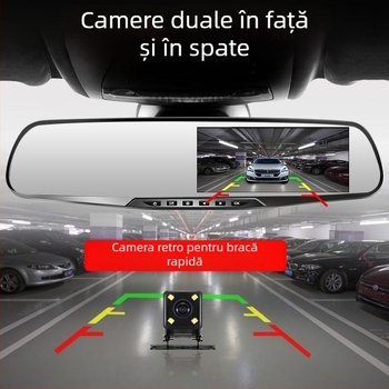 Camera auto fără fir, cu obiective duale, înregistrare 1080p, 5MP, toate într-unul pentru imaginea de parcare