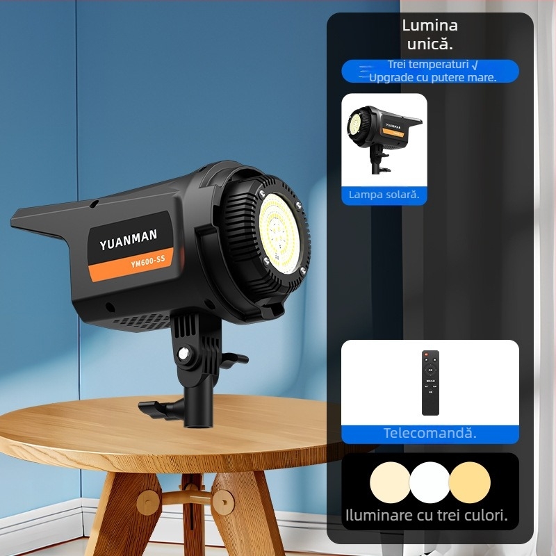 Lumină de umplere LED YM-SS-600, 100W, 3 temperaturi de culoare, 110-220V, pentru fotografie live