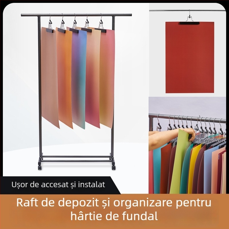 Raft mobil pentru depozitarea hârtiei de fond, pentru fotografie, cu protecție împotriva îndoirii, cutei și petelor de ulei — Light and Shadow Stars