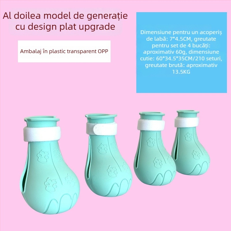 Pantofi pentru laba pisicii la baie – cauciuc moale, anti-zgâriere, pentru administrarea medicamentelor