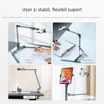 LEAPLIGHT suport de masă pentru telefon, filmare de sus, din aluminiu, stil universal