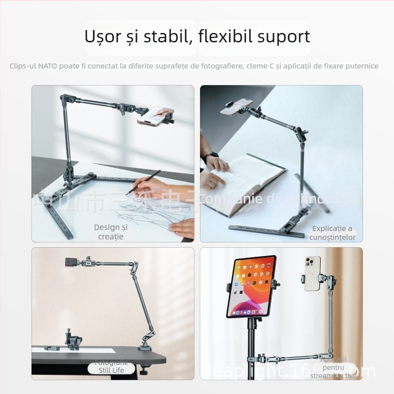 LEAPLIGHT suport de masă pentru telefon, filmare de sus, din aluminiu, stil universal