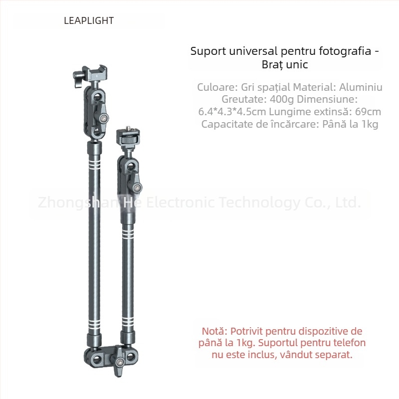 LEAPLIGHT suport de masă pentru telefon, filmare de sus, din aluminiu, stil universal