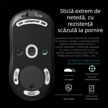 Set de tălpi pentru mouse din sticlă temperată pentru GPW1 generație – alunecare ridicată, formare la rece, proces OEM