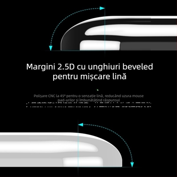 Set de tălpi pentru mouse din sticlă temperată pentru GPW1 generație – alunecare ridicată, formare la rece, proces OEM