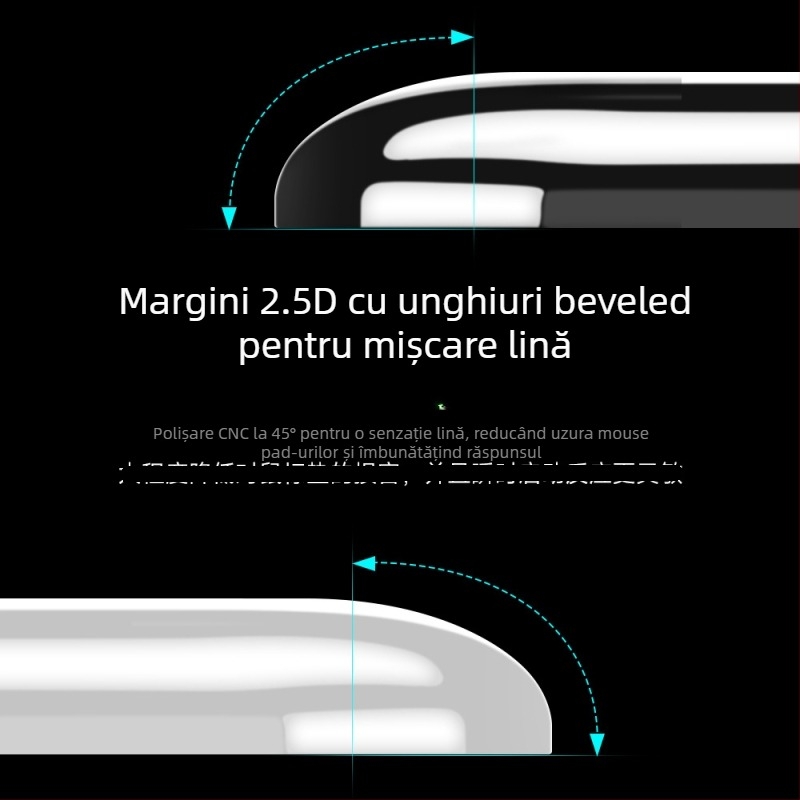 Set de tălpi pentru mouse din sticlă temperată pentru GPW1 generație – alunecare ridicată, formare la rece, proces OEM
