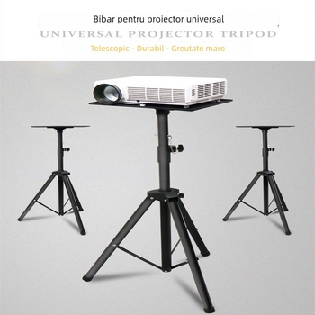 Suport universal pentru proiector pe podea cu pan/tilt, mobil și pliabil
