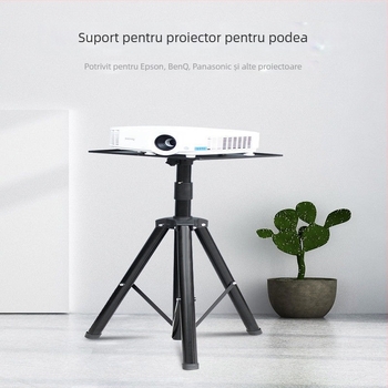 Suport universal pentru proiector pe podea cu pan/tilt, mobil și pliabil