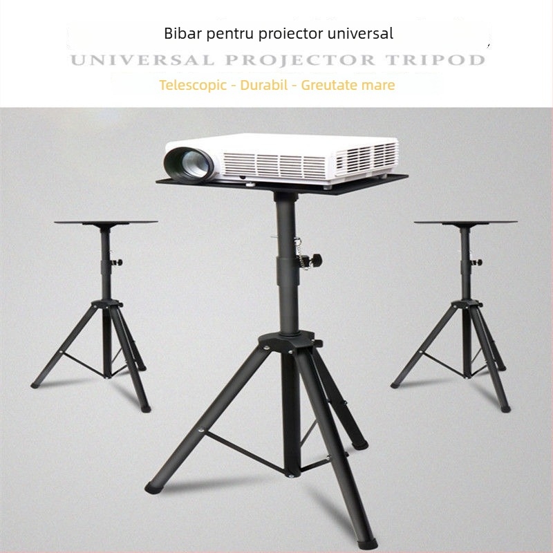 Suport universal pentru proiector pe podea cu pan/tilt, mobil și pliabil
