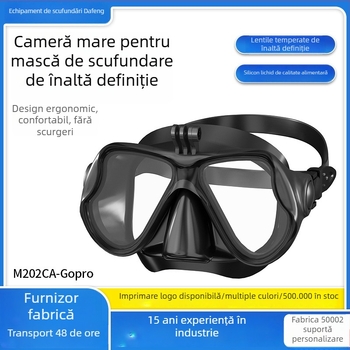 Mască de scufundări cu suport pentru cameră, corp din silicon+PC, ZMZDIVE