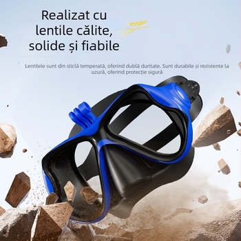 Mască de scufundări cu suport pentru cameră, corp din silicon+PC, ZMZDIVE