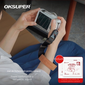 Bretea de încheietură pentru cameră, cu eliberare rapidă, închidere magnetică, anti-pierdere, anti-cădere (Brand OKSPUER; Model Rotten Wood Series; Lansare pe piață: 2024; Serviciu post-vânzare: National Joint Insurance; Factură disponibilă)