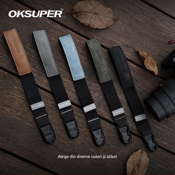 Bretea de încheietură pentru cameră, cu eliberare rapidă, închidere magnetică, anti-pierdere, anti-cădere (Brand OKSPUER; Model Rotten Wood Series; Lansare pe piață: 2024; Serviciu post-vânzare: National Joint Insurance; Factură disponibilă)