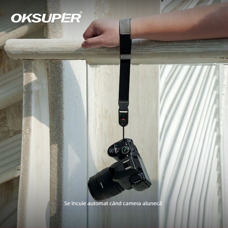 Bretea de încheietură pentru cameră, cu eliberare rapidă, închidere magnetică, anti-pierdere, anti-cădere (Brand OKSPUER; Model Rotten Wood Series; Lansare pe piață: 2024; Serviciu post-vânzare: National Joint Insurance; Factură disponibilă)