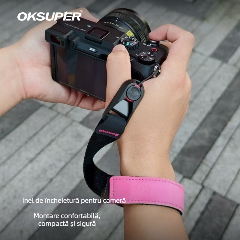 Bretea de încheietură pentru cameră, cu eliberare rapidă, închidere magnetică, anti-pierdere, anti-cădere (Brand OKSPUER; Model Rotten Wood Series; Lansare pe piață: 2024; Serviciu post-vânzare: National Joint Insurance; Factură disponibilă)