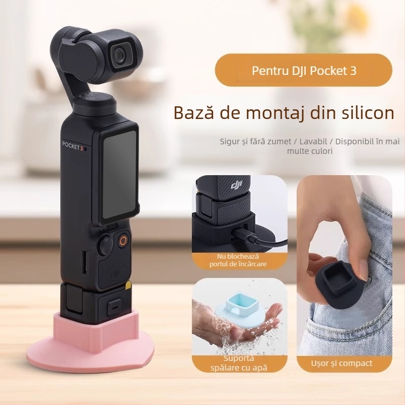 Carcasă din silicon pentru Pocket3 cu suport anti-alunecare și extensie